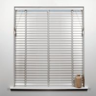See more information about the Universal 60cm x 50mm Slat White Wood Venetian Blind